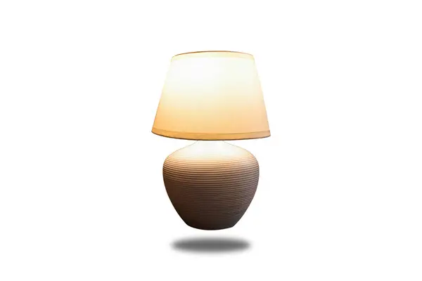 Винтажная лампа с теплым светом изолированы на белом фоне — стоковое фото