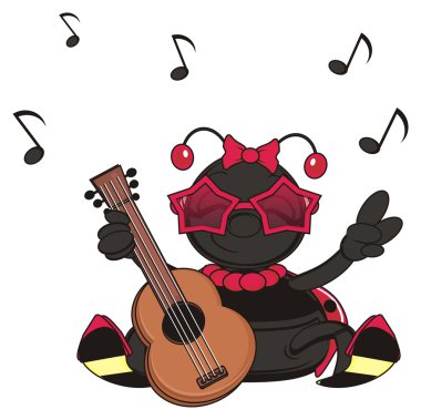 gitar ile uğur böceği