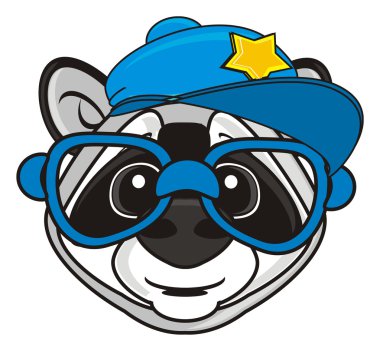 şapkalı komik Rakun