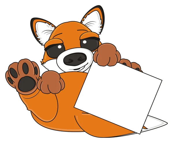 Fox держит бумагу — стоковое фото
