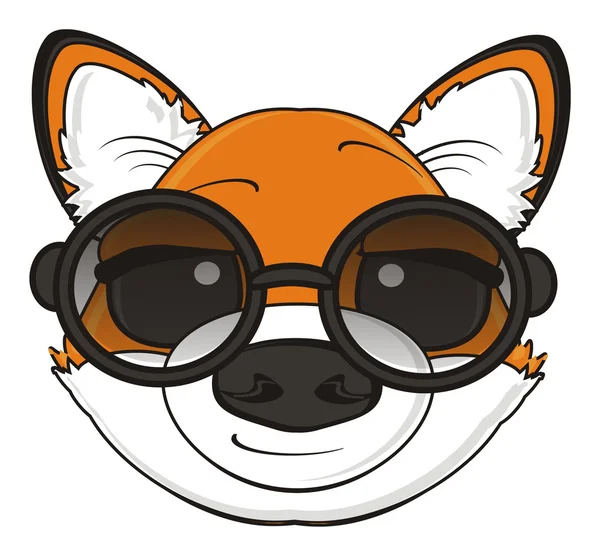 Fox in zonnebril — Stockfoto