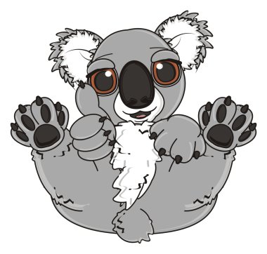 mutlu gri koala