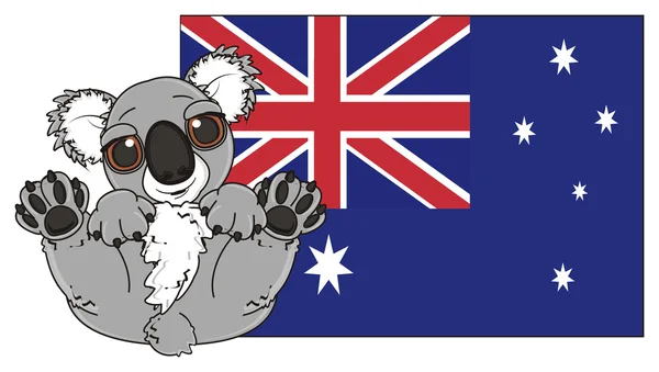 Koala с флагом — стоковое фото