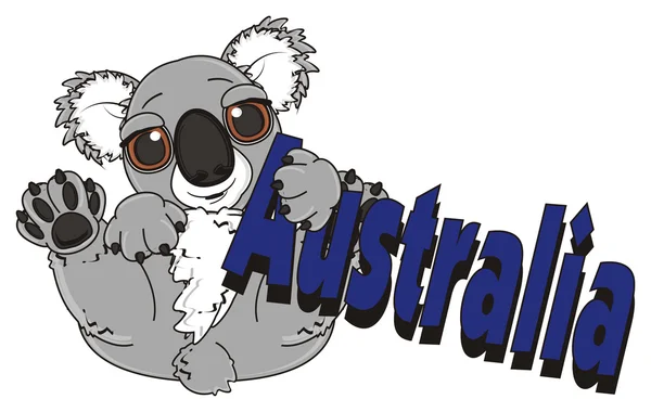 Koala s aplikací word — Stock fotografie