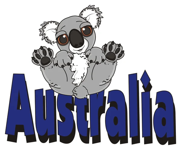 Koala со словом — стоковое фото