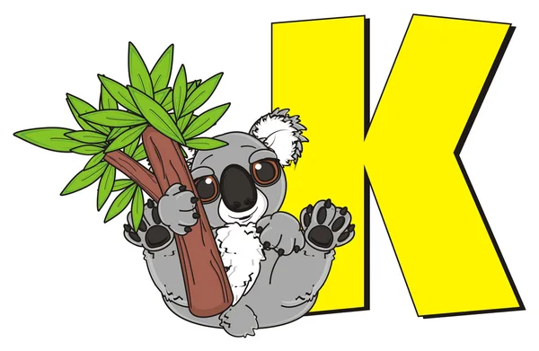 Koala με γράμμα k — Φωτογραφία Αρχείου