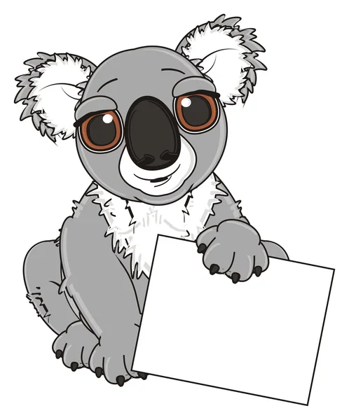 Koala y bandera limpia —  Fotos de Stock