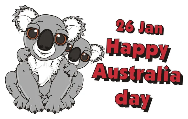 Two koalas with words — Stock Photo, Image