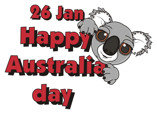 Koala with words — Stock Photo, Image