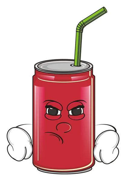 Lata de refrigerante vermelho — Fotografia de Stock