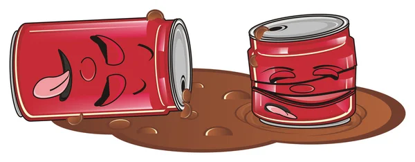Latas de refrigerante vermelho — Fotografia de Stock