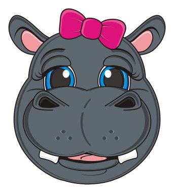 şirin gri su aygırı