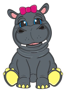 şirin gri su aygırı