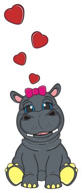 şirin gri su aygırı