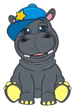 şirin gri su aygırı