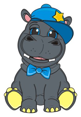 şirin gri su aygırı