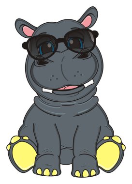 şirin gri su aygırı