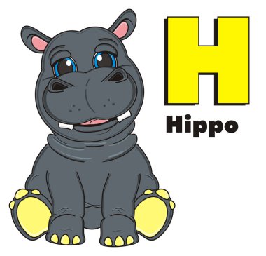 şirin gri su aygırı