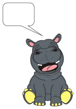 şirin gri su aygırı