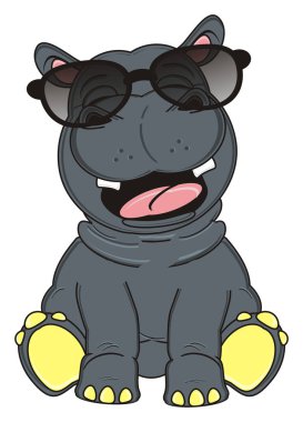 şirin gri su aygırı