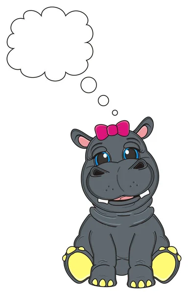 Leuke grijze nijlpaard — Stockfoto