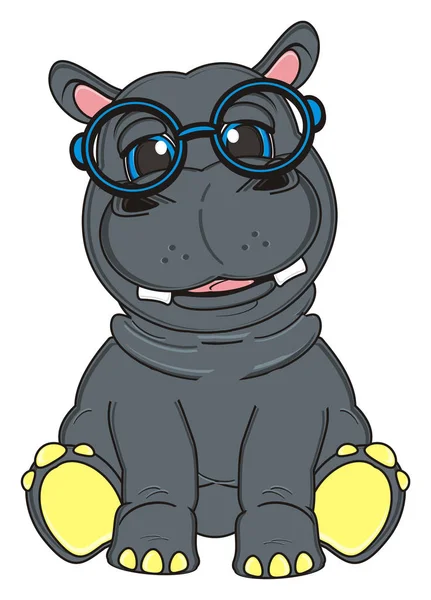 Hipopótamo cinzento bonito — Fotografia de Stock
