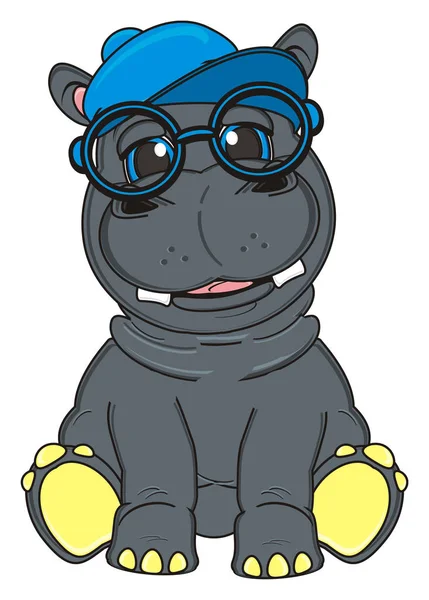 Cute gray hippo — Stock Photo, Image