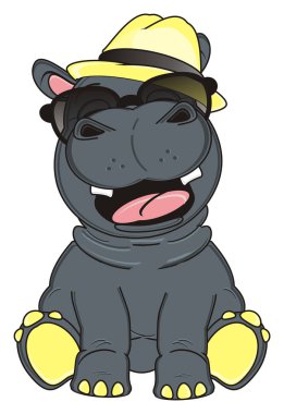 şirin gri su aygırı