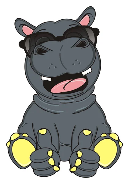 Lindo hipopótamo gris — Foto de Stock