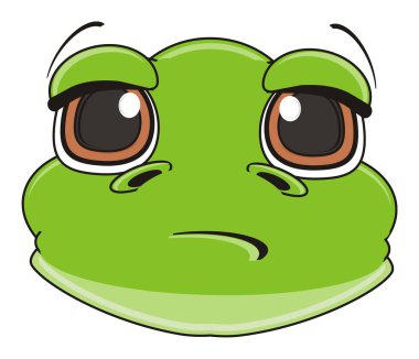 üzgün yeşil kurbağa