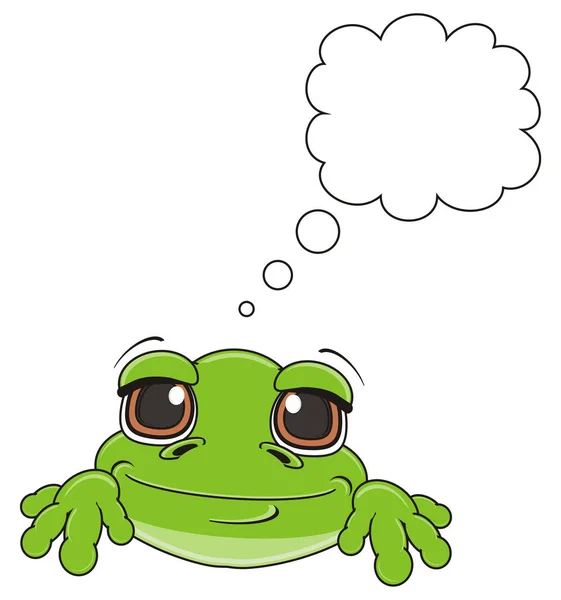 Happy green frog — Stock Photo, Image