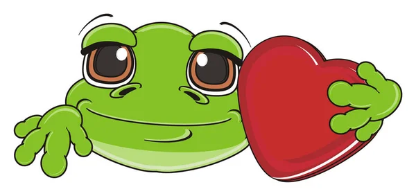 Šťastný zelená žába — Stock fotografie