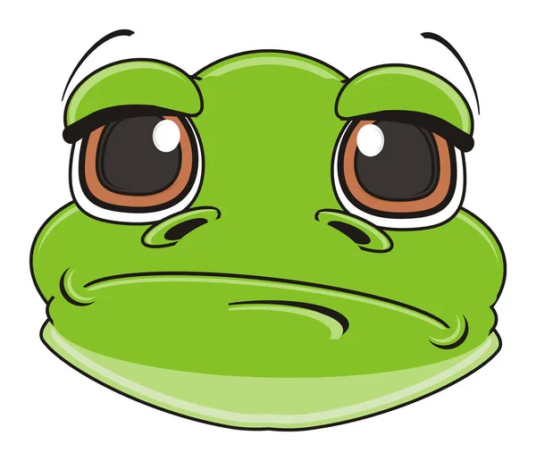 Smutné, zelená žába — Stock fotografie