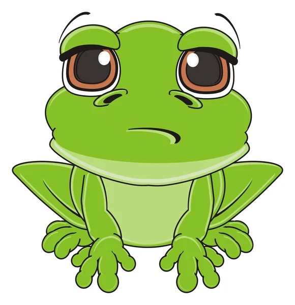 Sad green frog — Stock Photo, Image