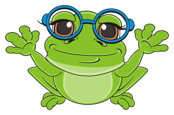 Щасливого зеленого жаба — стокове фото