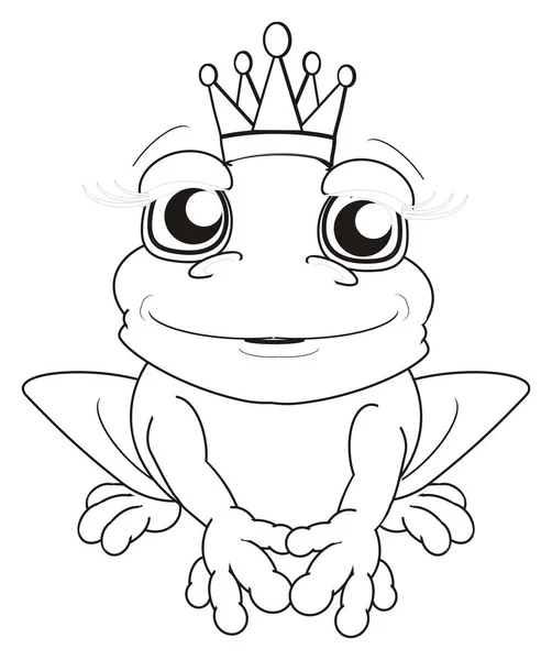 Kolorowanka żaba szczęśliwy — Zdjęcie stockowe