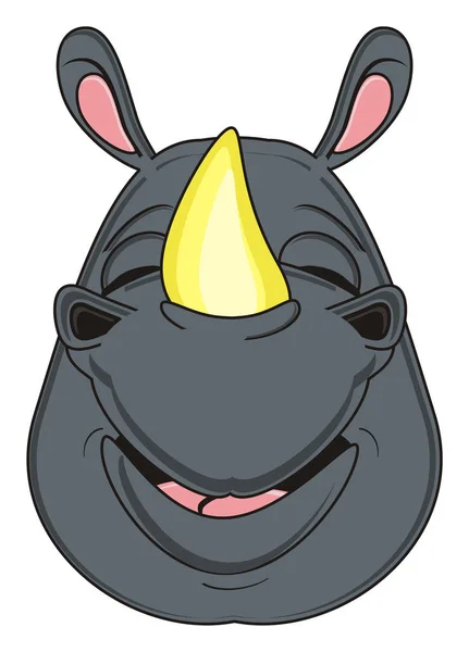 행복 한 회색 코뿔소 — 스톡 사진