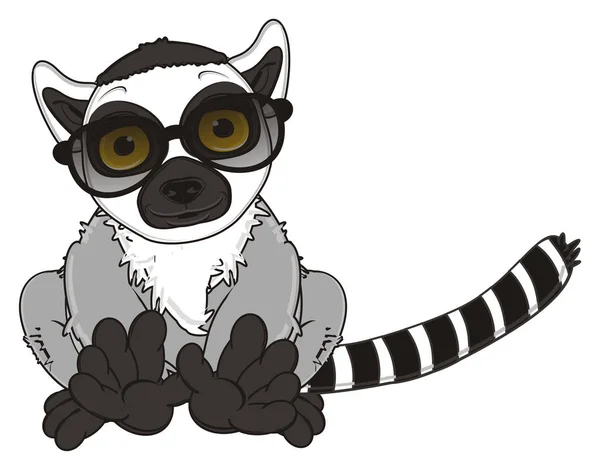 Carino lemure grigio — Foto Stock
