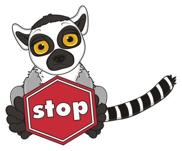 Söt grå lemur — Stockfoto