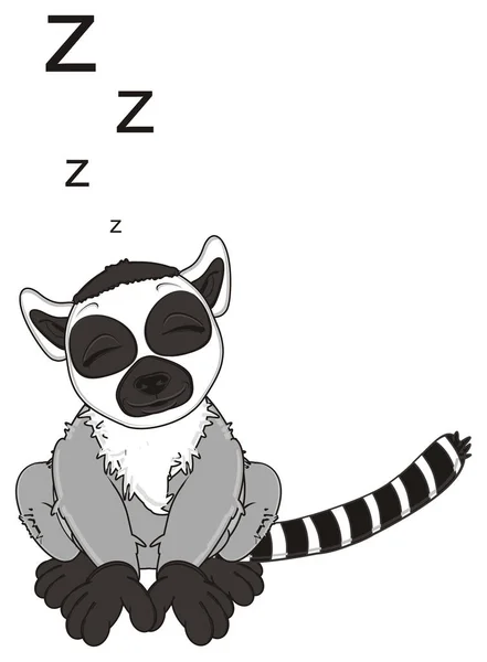 Leuke grijze lemur — Stockfoto