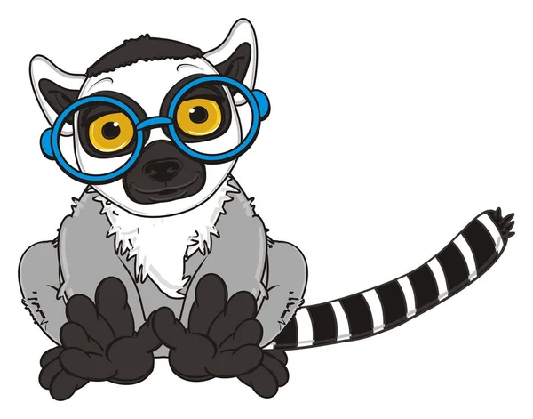 Roztomilá šedá lemur — Stock fotografie