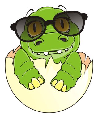 bebek timsah içinde yumurta üzerinde