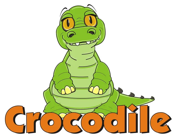 Милий зелений Крокодил — стокове фото
