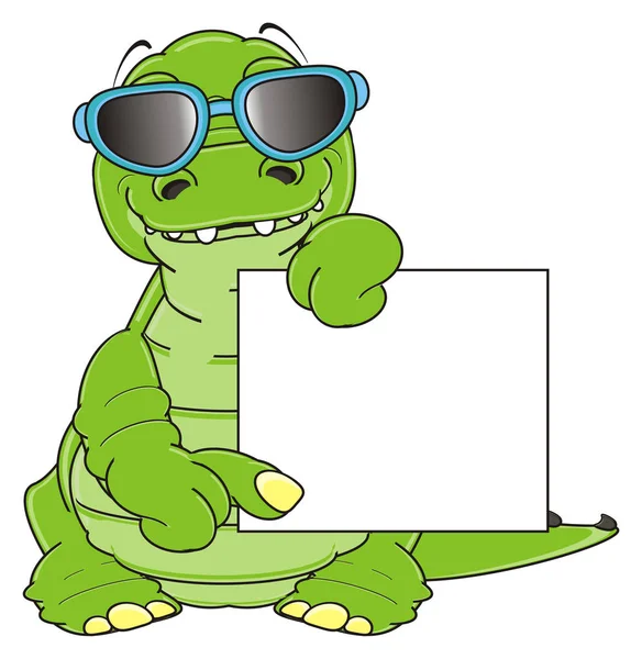 Милый зелёный крокодил — стоковое фото
