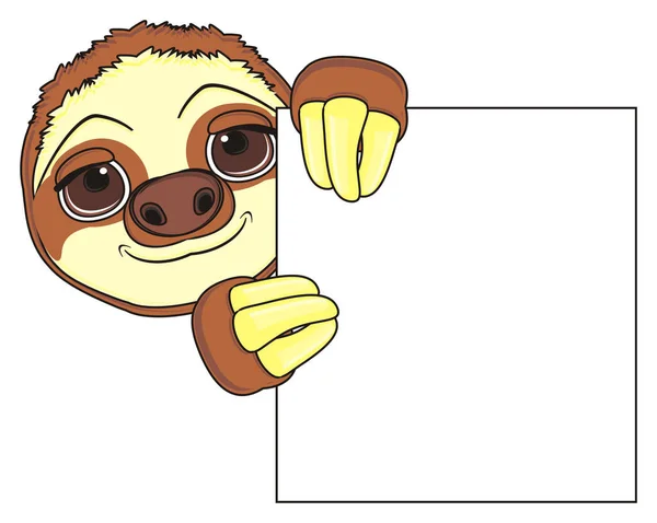 Красивое лицо коричневого ленивца — стоковое фото