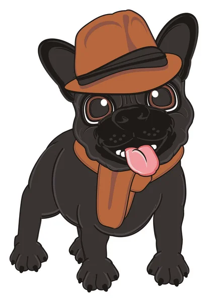 Siyah Fransız bulldog yavrusu — Stok fotoğraf