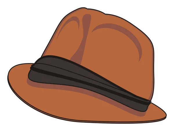 Brauner Hut mit schwarzer Schleife — Stockfoto
