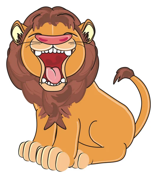Rei leão bonito — Fotografia de Stock