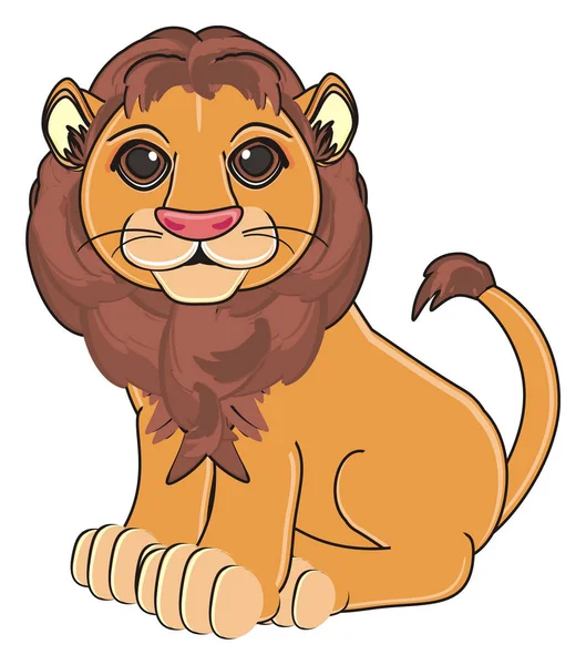 Lindo rey león — Foto de Stock