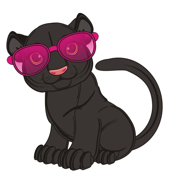 Niedlicher schwarzer Panther — Stockfoto
